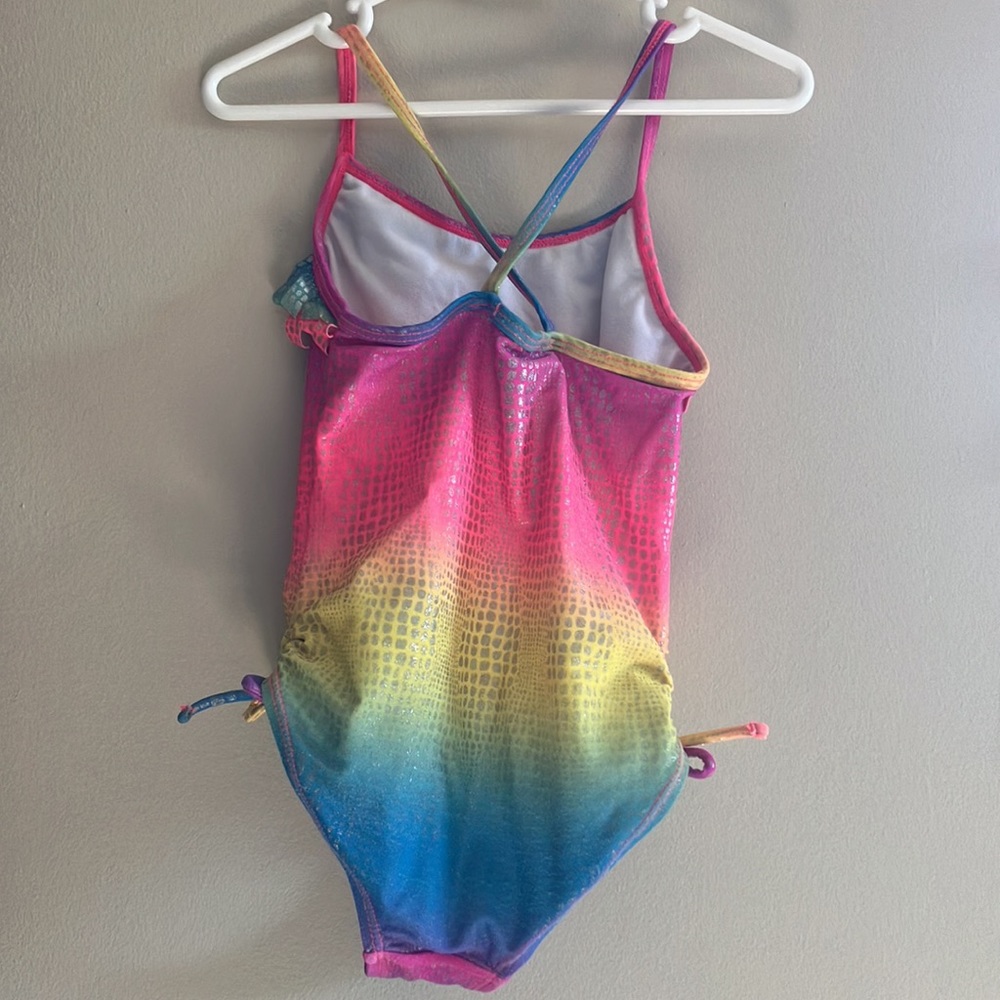 Girls’ multicolored snakeskin swimsuit - Picture 2 of 6